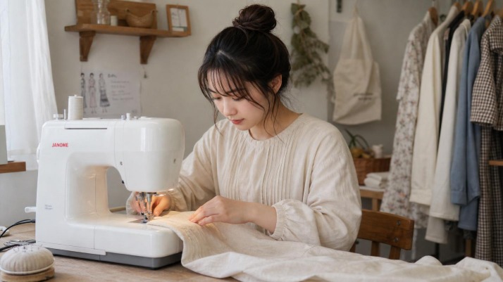 自宅で服を作るハンドメイド作家